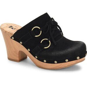 Korks Women' s Woodley Mules Black Suede sz 6